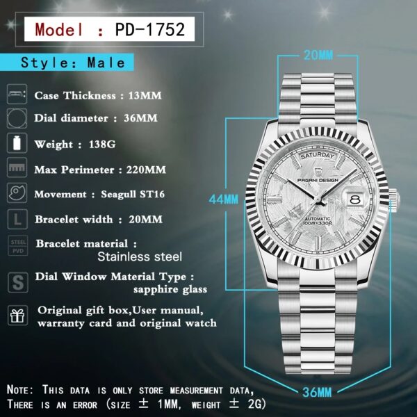 DD36 Automatic Mechanical Men’s Watch - Image 3
